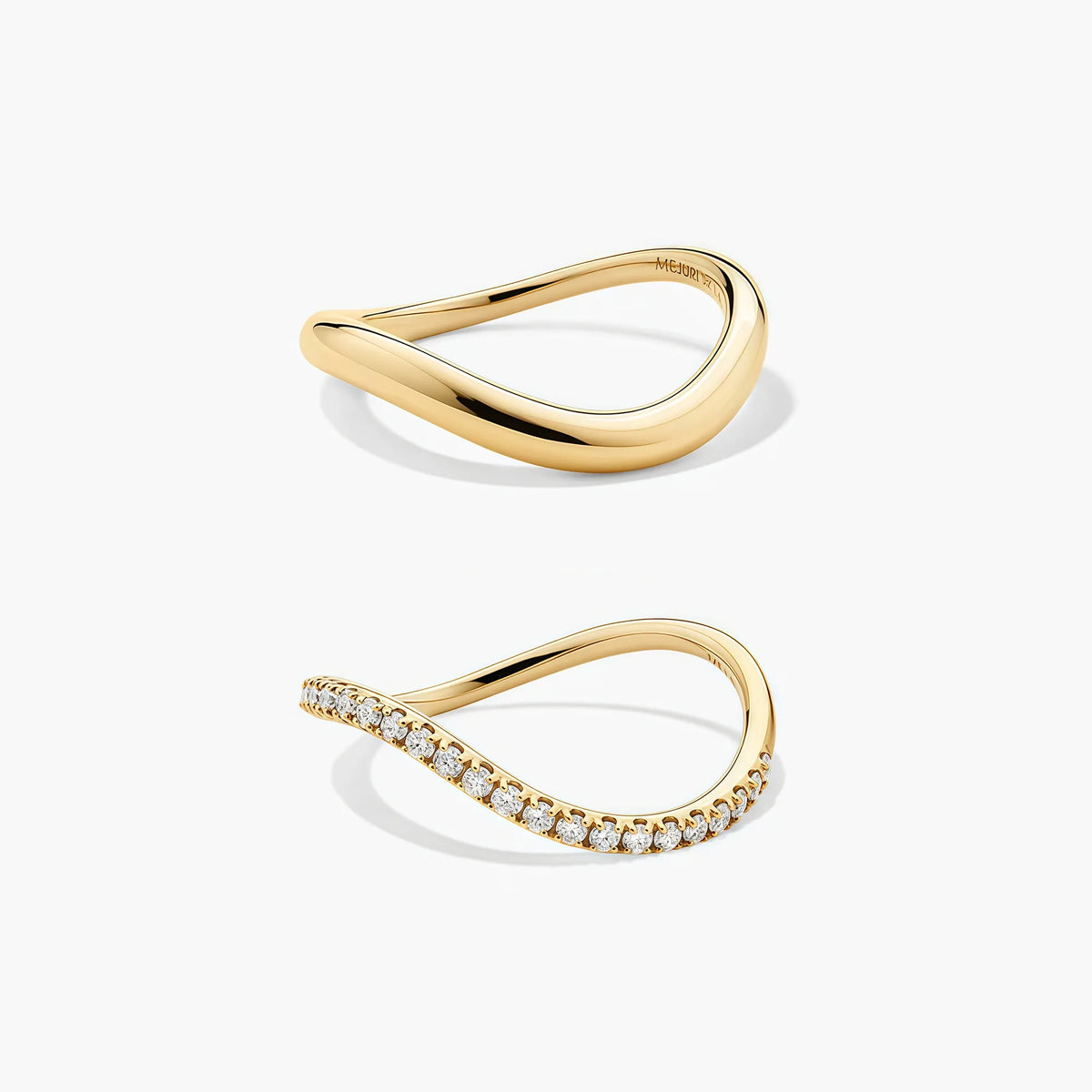 Dome figure ring pave diamond bundle