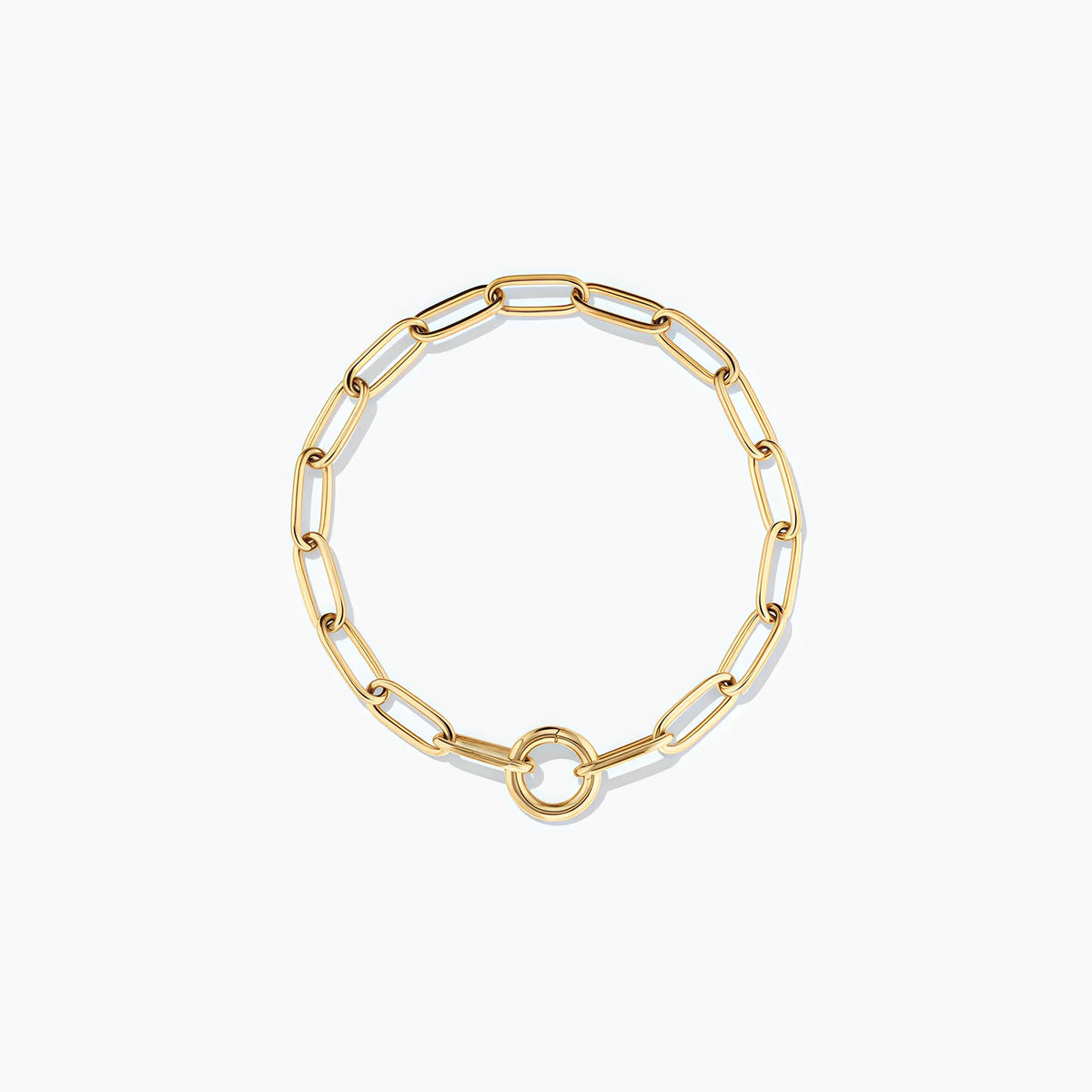 Paperclip chain charm bracelet