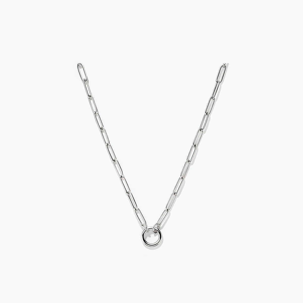 Paperclip chain charm necklace