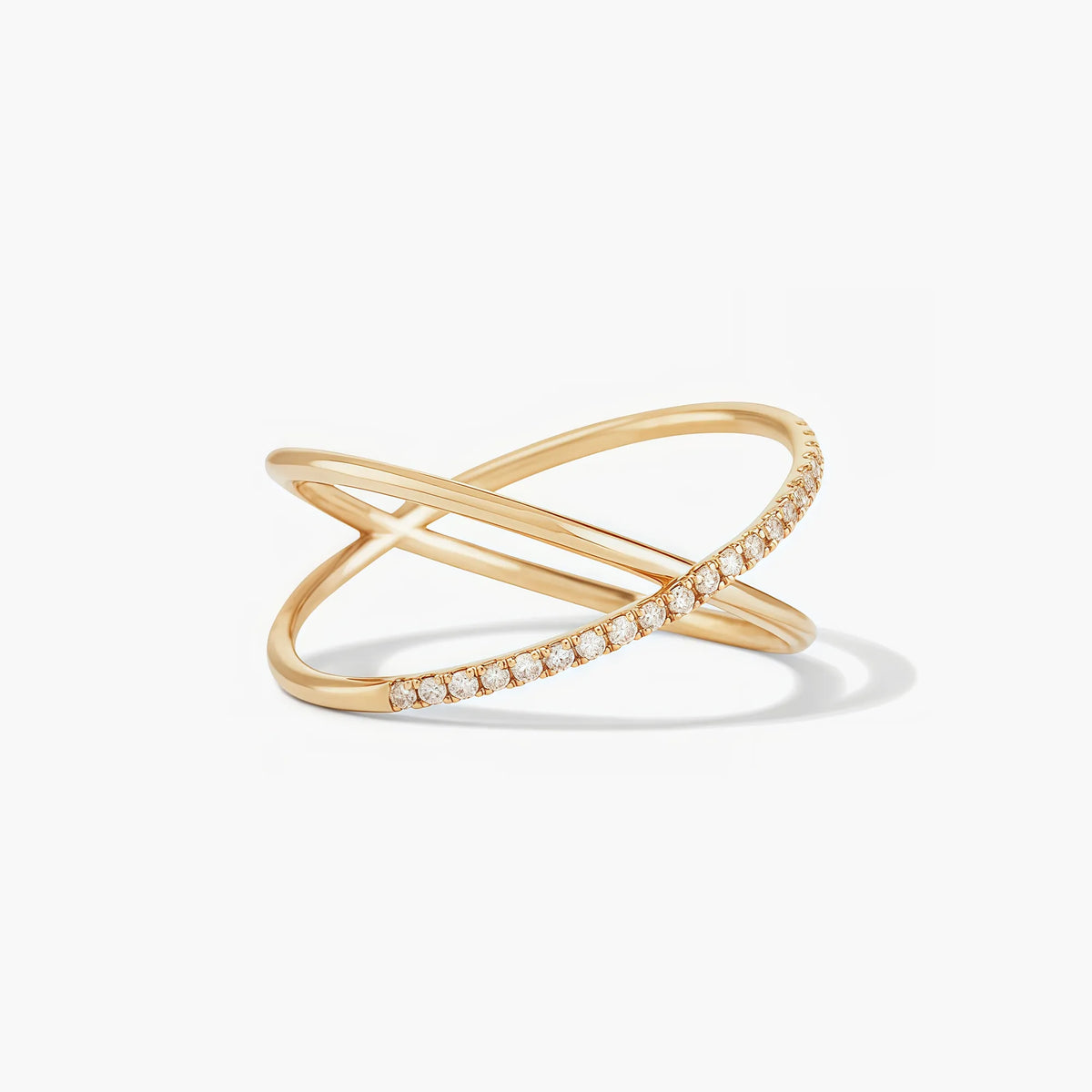 Pavé diamond x ring