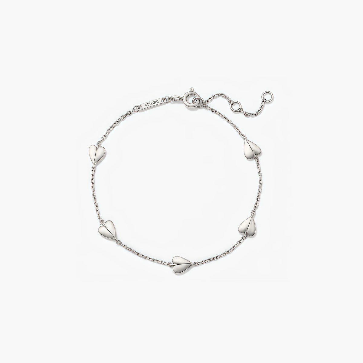 Puffy heart station bracelet