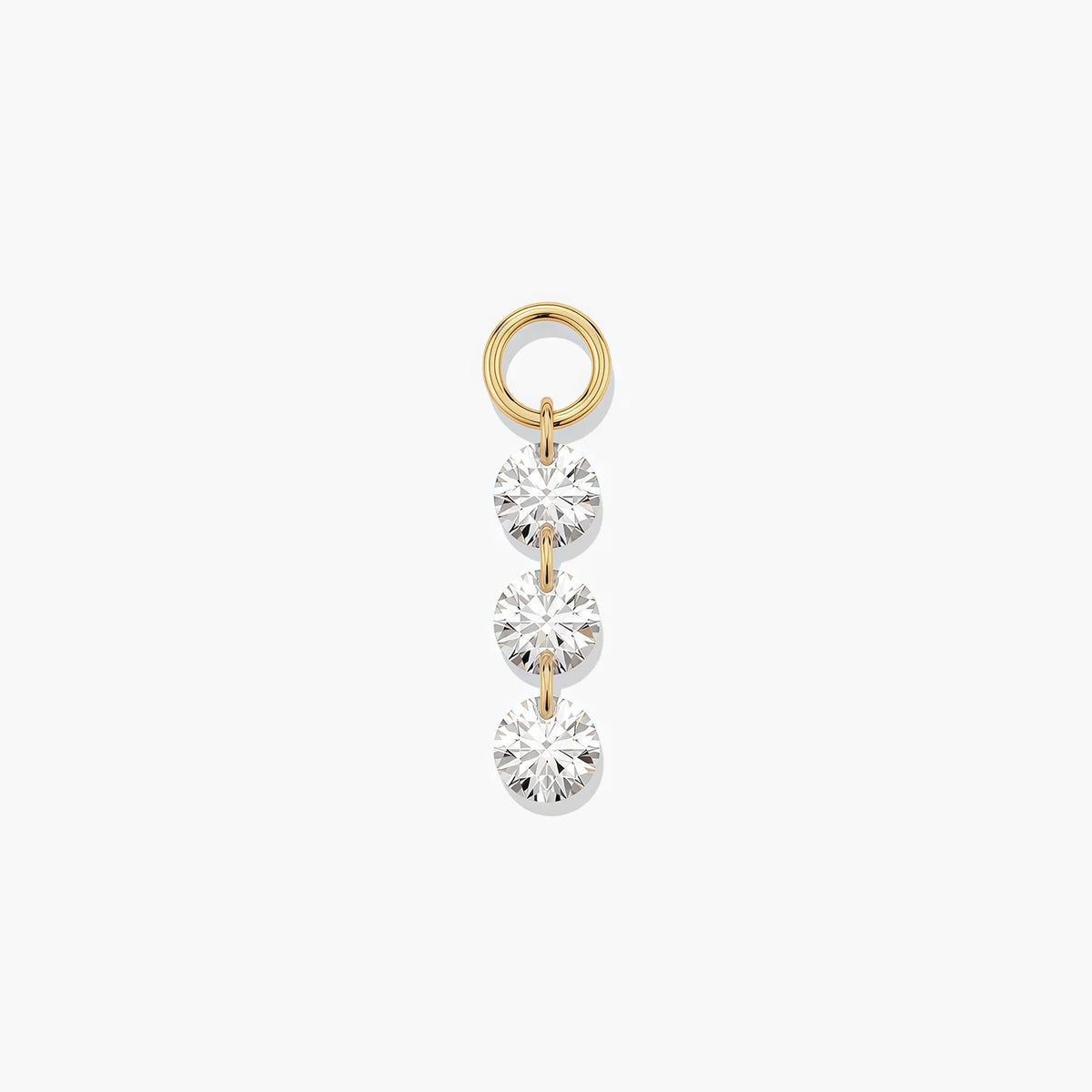 Triple set lab diamond charm