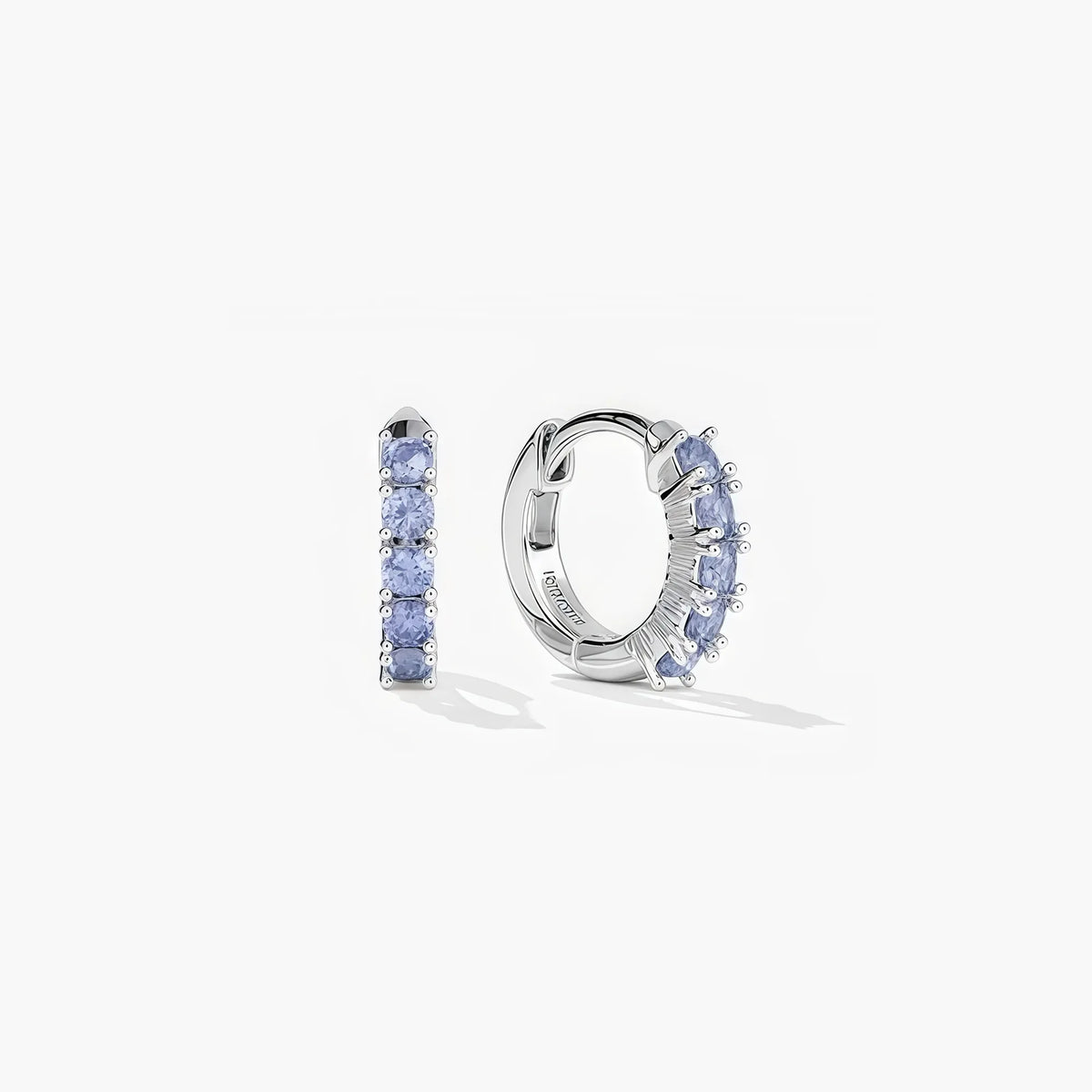 Zora gemstone huggies