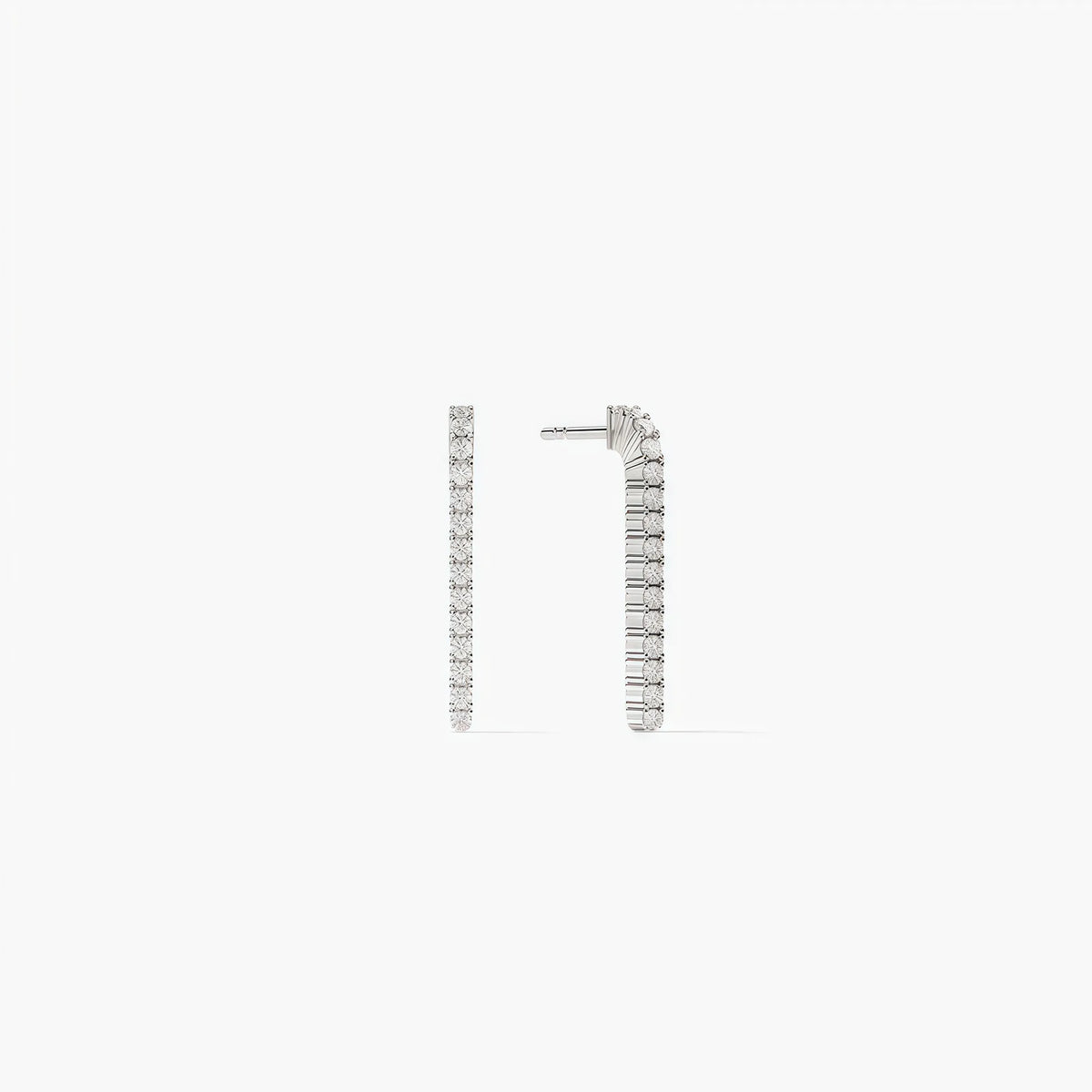 Drop shot tennis earrings